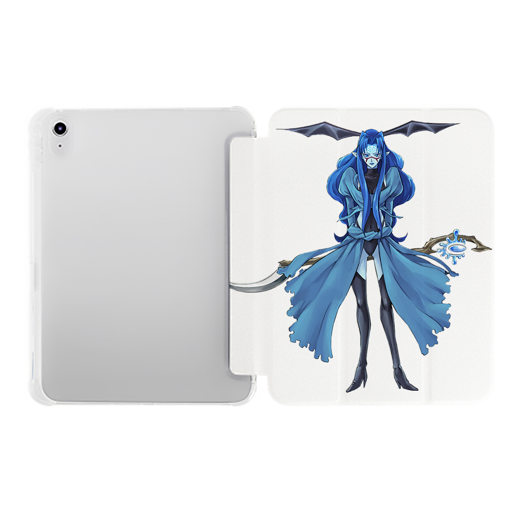 （画像用） 遊☆戯☆王 Yu-Gi-Oh! IPad ケース ペン収納付き 三つ折りスタンド PUレザー×シリコン 対応機種9.5/10.5/10.9インチ